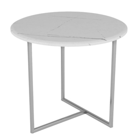 Comeric table "Albano", 550 × 550 × 500 mm, color white marble-2