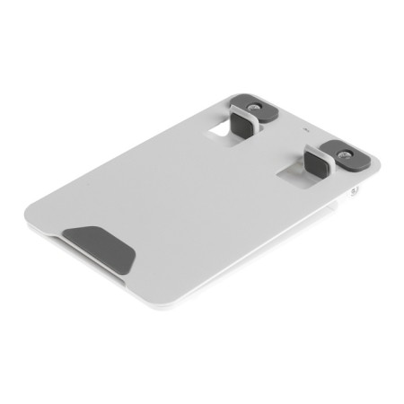 A tablet stand, adjustable, folding, rubber inserts, white-3