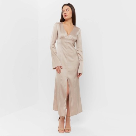 Women's silk dress Mist: Classic Collection p. 44, beige color-6