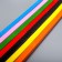 Color corrugated cardboard d/quilling 10 mm., 42 stripes, 205 g/m2, 7 colors