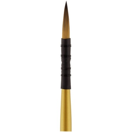 Synthetic brush, round, gamma "Gold Brush" No. 4, French mount, short handle-2