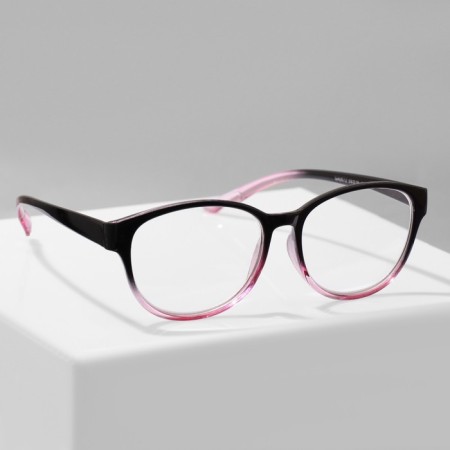 Ready glasses GA0672 (color: C2 black, pink; diopter: + 2; tint: no)
