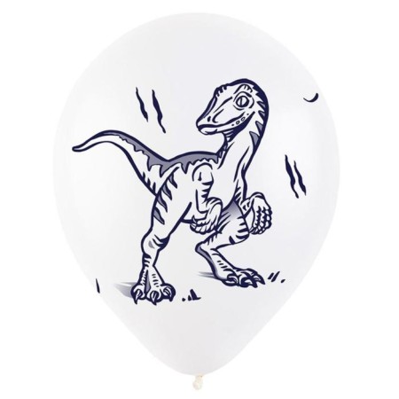 Latex ball 12 "Dinosaurs", pastel-critical, 4-sided, set of 100 pcs., Mix-3