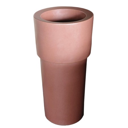 Kashpo for flowers "candle" 38.5x80 cm, 25 l, color terracotta-1