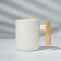 Ceramic "Leaves" mug, 400 ml, white color
