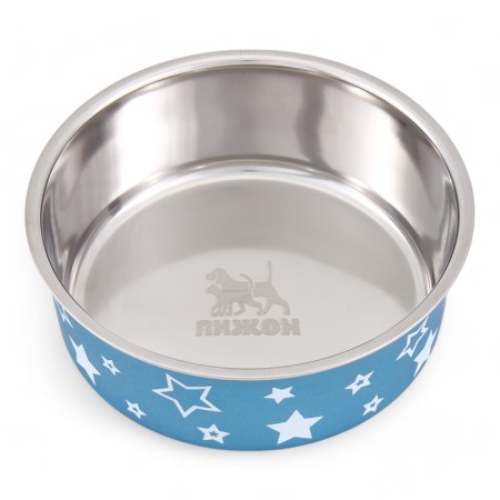 Bowl with silicone base "star", blue, 900 ml-1