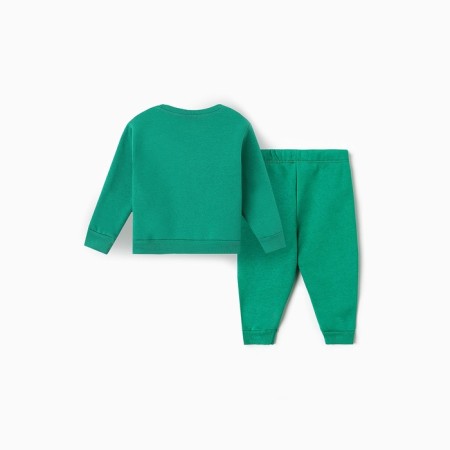 Costume for boys (sweatshirt, pants), I am beginning, green color, height 98 cm-6