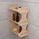Rattan bathroom shelf, 3-long, 32 × 17 × 41.8 cm, sea sand color