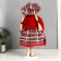 Doll Collectible Ceramics "Inga in red, a dress in peas and a cage" "40 cm