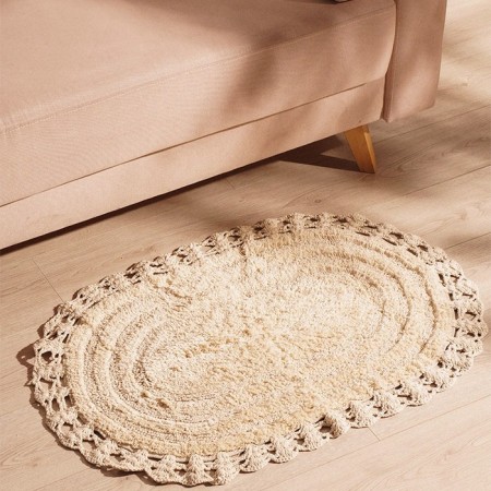 Bath carpet SL Home, cotton, 60x90 cm, white color-5