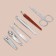 Manicure set "roses", 7 items, in a case, color mix
