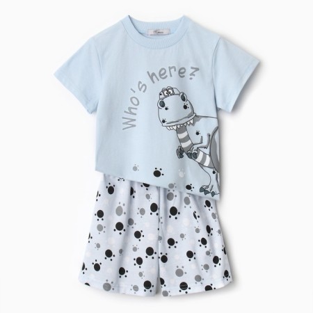 Pajamas for a boy, blue color, height 86 cm