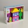 Wooden designer "Color Town" purple, 8 details, volume