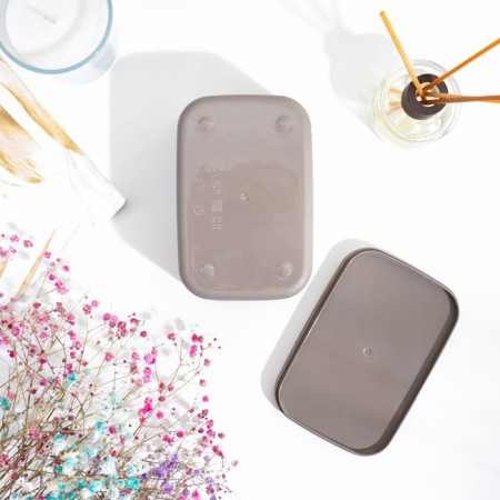 Storage box with the Infinity lid, 9.5 × 14 × 7 cm, 650 ml, the color is French gray color-2