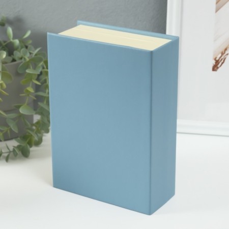 Casket to the leatherette for jewelry "Magic Book" Blue 15.5x21.5x7 cm-4