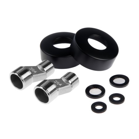 Accoona A3290F-2 mixer, with hygienic shower, wall, black-6