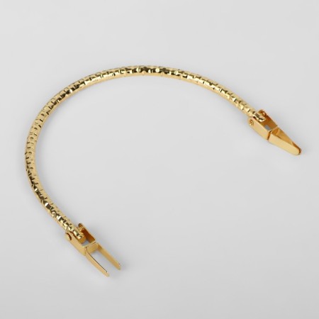 Handle for the bag "Reflected frame", metal, for a puncture, 13 × 9 cm, gold color-1