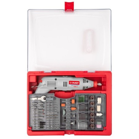 Graver "Bison" Electric, 130W, with a set of mini-drifts in the case, 176 items-1