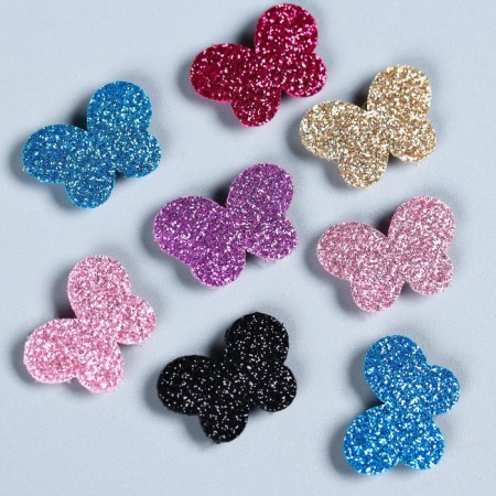 Hair clips, butterflies, 8 pcs "Velcro", Winx-1
