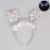New Year's carnival rim "Snowflake 1" with white diodes, for the New Year