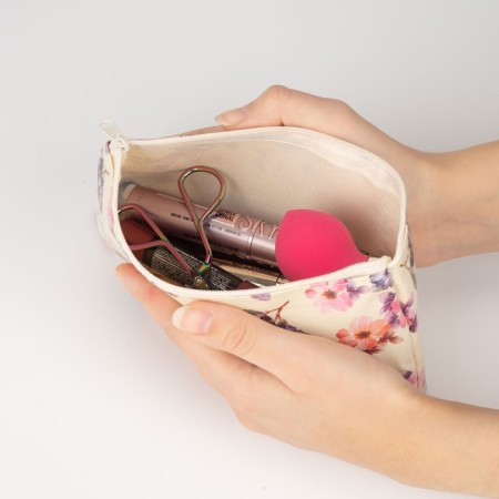 Lightning cosmetic bag, beige color-2