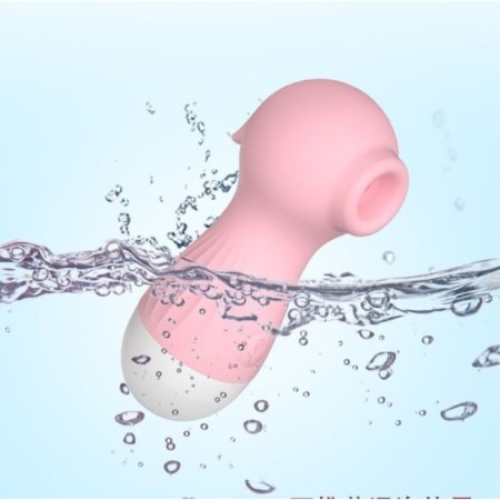 Contactly vacuum-wavy stimulator of the clitoris Lilo, ZU USB, silicone, pink-6