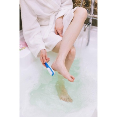 Pumza for pedicure, with a brush, bilateral, 15.5 cm, color mix-6
