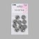 The buttons are sewing, decorative, d = 20 mm, 5 pcs, silver color