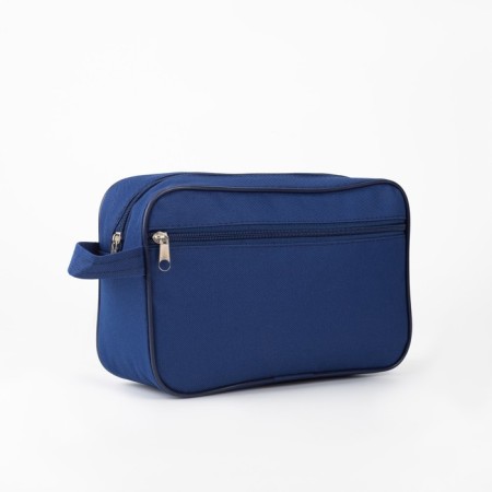 Lightning cosmetic bag, external pocket, blue color