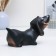 Piggy bank "Dachshund" black, 25x12x15cm