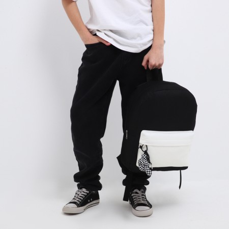 School textile school with pockets, 38x29x11 cm, black color-7