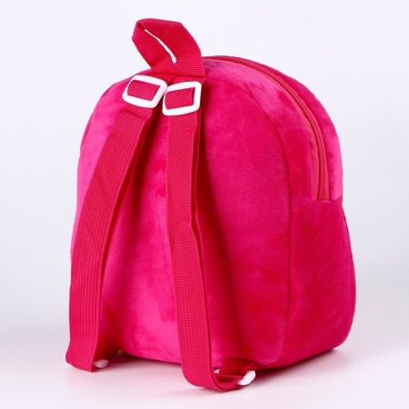 Backpack "Dinosaurians" with double lightning, the color is pink-1
