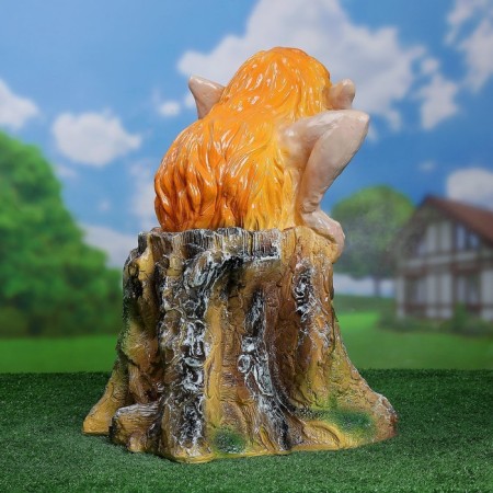 Garden figure "Leshy on a stump", 49x46x53cm,-7