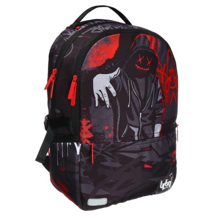 Youth backpack 39 x 30 x 17, ergonomic back, Devente Label 19l, + USB Hoodie Man 7032441-1