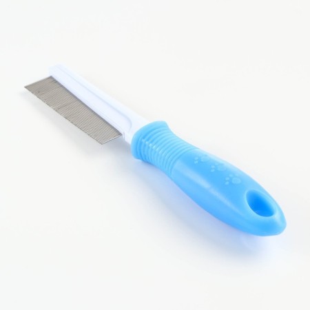 Comb "comfort" with frequent teeth, non -slip pen, 21 x 3.5 cm, blue-1