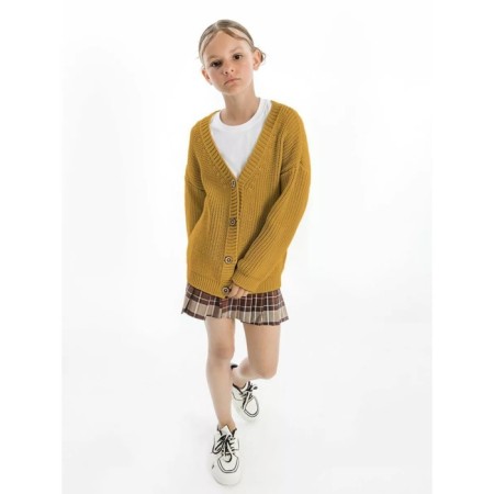Кардиган для девочки Amarobaby Knit, рост 104 см, цвет жёлтый-10