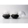 Container for cotton pads Lotus, black/white