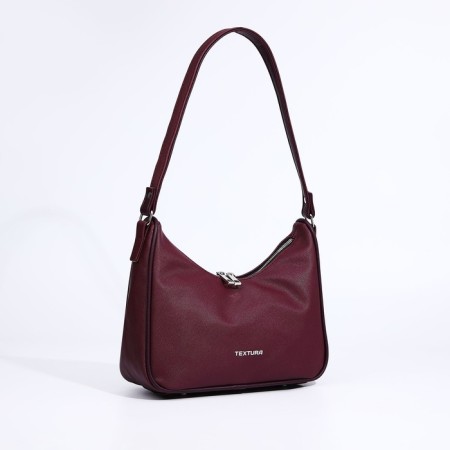 Women's bag Textura, baguette, small size, burgundy color-2