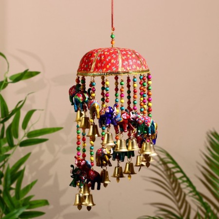 Interior suspension with bells "Lovely Elephants" 16x16x60 cm mix-1