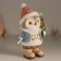 Polystone souvenir "Council in a sweater with rhombuses, with a Christmas tree" 11.6x8x19 cm