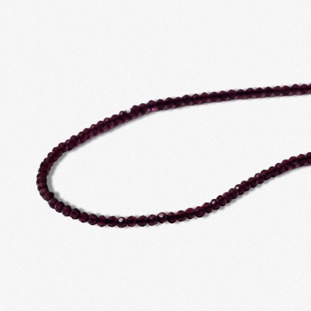 Beads on threads ball No. 2 faceted “spinel”, purple color, 38 cm-2