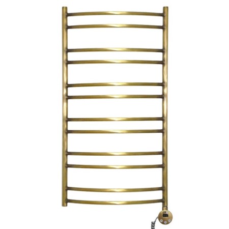 Domoterm electric heated towel rail "Calipso", 500 x 985 mm, 12 crossbars, rights, bronze-1