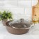 Fravity "Granite Brown", 5 l, h = 9 cm, glass cover, anti -stick coating, brown color