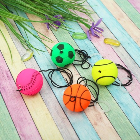 Ball "Athlete", soft, 4 cm, elastic band, mix