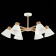 Ceiling EVOLUCE lamp. Sle103702-06. BUVE. 6x60 watts, E27, 73.5x73.5x37 cm, color light wood, white