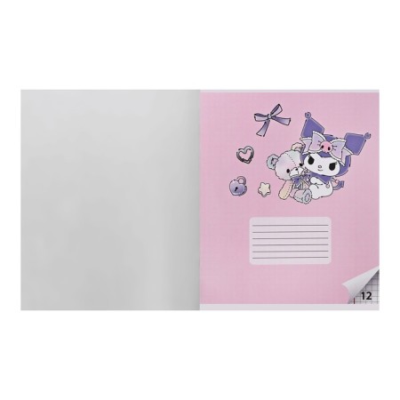 Notebook 12 sheets in the Hello Kitty+Kuromi cage, cardboard cover, additional PVC cover, block 60 g/m2, mix-5