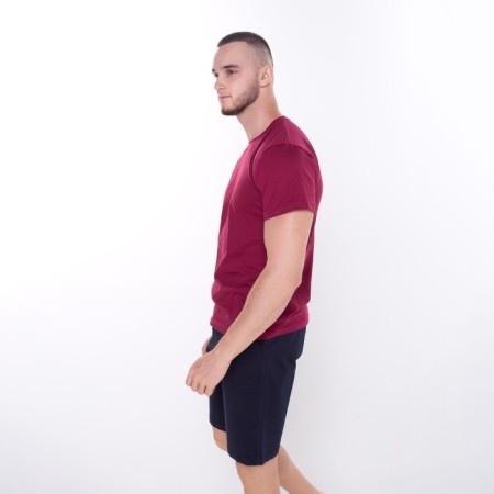 T -shirt male, burgundy color, size 50-3