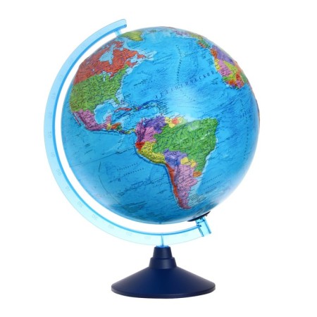 Political Globen Globe, interactive, embossed, diameter 320 mm, with backlighting from batteries, with glasses