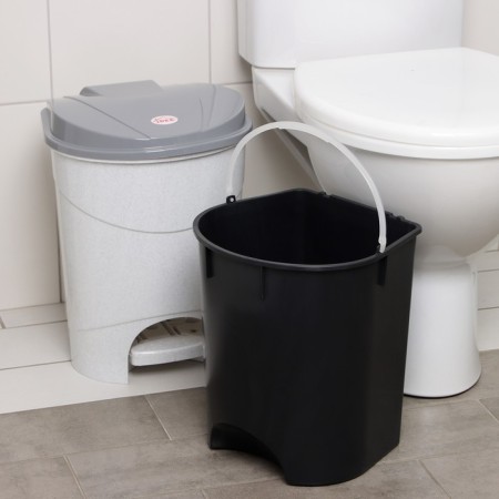 Garbage container with a pedal 19 liters, marble color-2