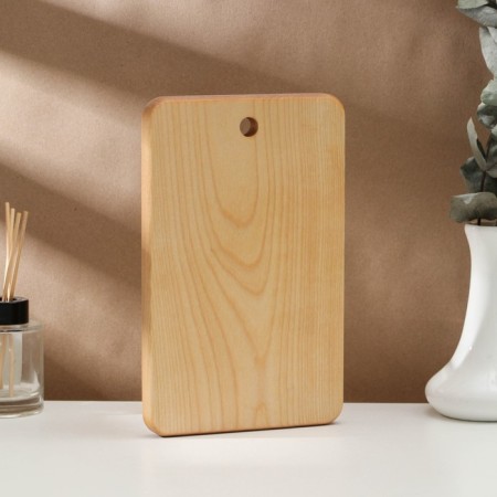 The cutting board with the hole ADELICA, 24 × 15 × 1.8 cm, covered with oil, whole birch-4